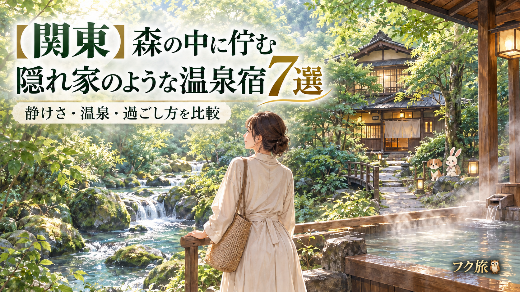 🌿【関東】森の中に佇む隠れ家のような温泉宿7選｜静けさ・温泉・過ごし方を比較