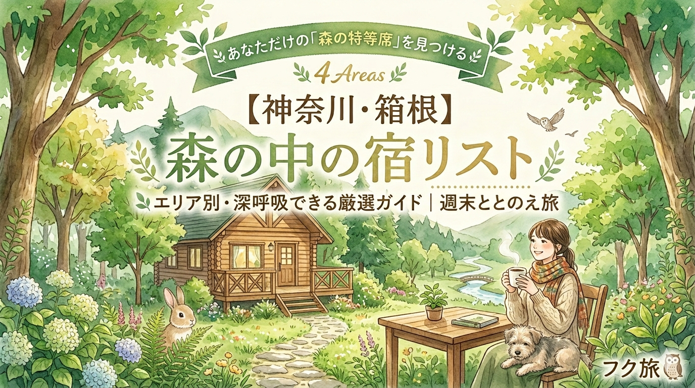 【神奈川・箱根】森の中の宿リスト｜ロマンスカーを降りたら、そこは深呼吸の森。週末ととのえ旅へ🌿